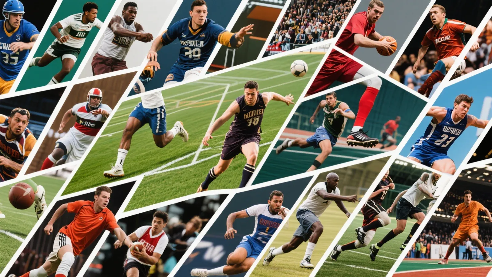 多体育项目动感视觉海报